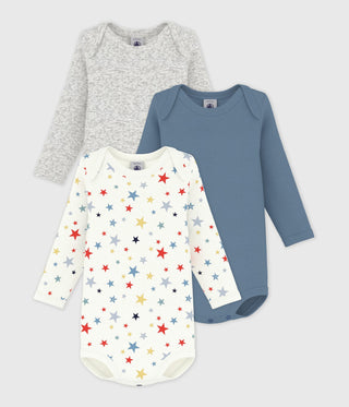 BABY BOY'S ORGANIC COTTON BODYSUIT - 3-PACK