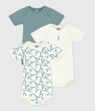 BABY BOY'S ORGANIC COTTON BODYSUIT - 3-PACK