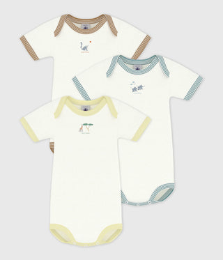 BABY BOY'S ORGANIC COTTON BODYSUIT - 3-PACK