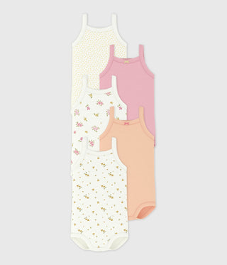 BABY GIRL'S ORGANIC COTTON WRAPOVER BODYSUIT - 5-PACK