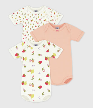 BABY GIRL'S ORGANIC COTTON BODYSUIT - 3-PACK