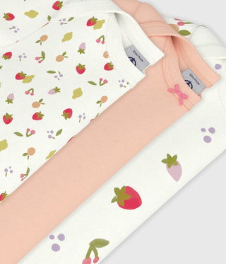 BABY GIRL'S ORGANIC COTTON BODYSUIT - 3-PACK