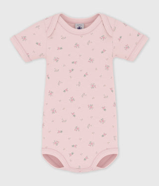 BABY GIRL'S ORGANIC COTTON BODYSUIT IN FLORAL PRINT