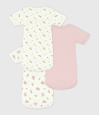 BABY GIRL'S ORGANIC COTTON BODYSUIT - 3-PACK