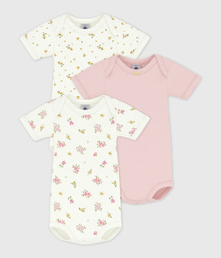 BABY GIRL'S ORGANIC COTTON BODYSUIT - 3-PACK