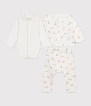 BABY UNISEX ORGANIC COTTON TOP, PANTS AND BODYSUIT 3-PC SET