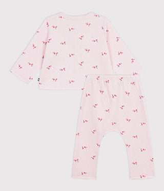 BABY GIRL'S ORGANIC COTTON TOP AND PANTS 2-PC SET