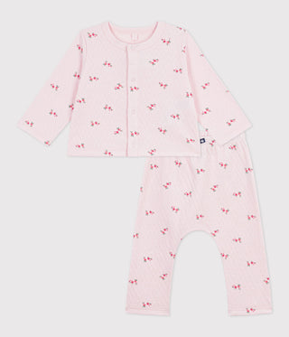 BABY GIRL'S ORGANIC COTTON TOP AND PANTS 2-PC SET