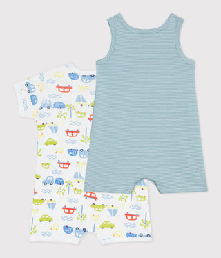 BABY BOY'S ORGANIC COTTON ROMPERSS - 2-PACK