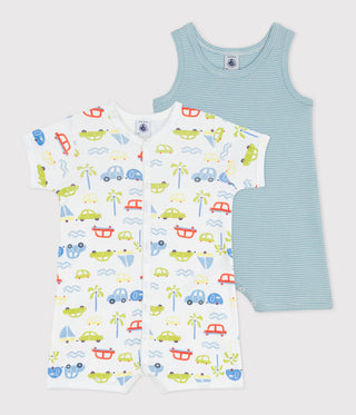 BABY BOY'S ORGANIC COTTON ROMPERSS - 2-PACK