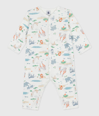 BABY BOY'S ORGANIC COTTON FOOTLESS SLEEPSUIT