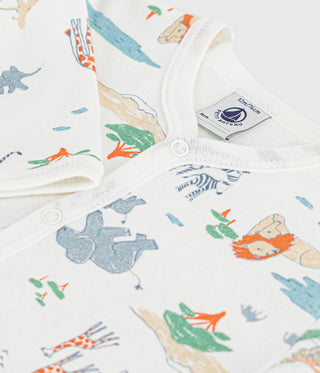 BABY BOY'S ORGANIC COTTON FOOTLESS SLEEPSUIT