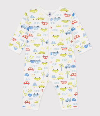 BABY BOY'S ORGANIC COTTON FOOTLESS SLEEPSUIT