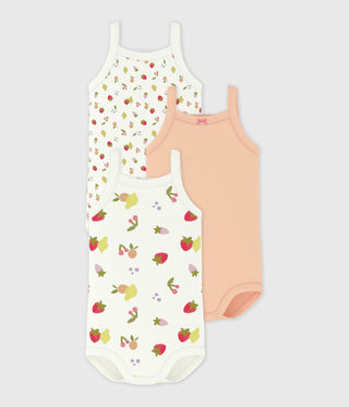 BABY GIRL'S ORGANIC COTTON BODYSUIT - 3-PACK