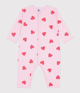 BABY GIRL'S ORGANIC COTTON FOOTLESS SLEEPSUIT