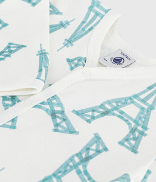 BABY BOY'S ORGANIC COTTON FOOTLESS SLEEPSUIT