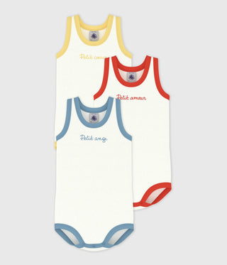 BABY BOY'S ORGANIC COTTON BODYSUIT - 3-PACK