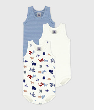 BABY BOY'S ORGANIC COTTON BODYSUIT - 3-PACK