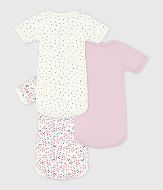 BABY GIRL'S ORGANIC COTTON BODYSUIT - 3-PACK