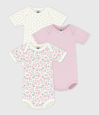 BABY GIRL'S ORGANIC COTTON BODYSUIT - 3-PACK