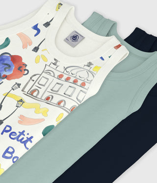 [LIMITED EDITION] BOY'S ORGANIC COTTON SINGLETS IN OPERA DE PARIS - 3-PACK