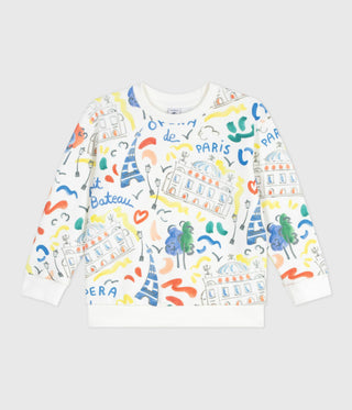 [LIMITED EDITION] BOY'S COTTON SWEATSHIRT IN OPERA DE PARIS PRINT