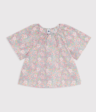 GIRL'S COTTON BLOUSE IN FLORAL PRINT