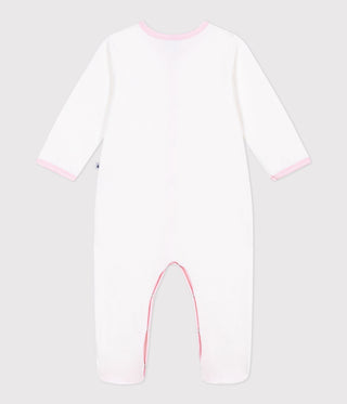 BABY GIRL'S VELOUR FOOTED SLEEPSUIT