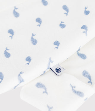 NEWBORN BABY BOY'S ORGANIC COTTON SLEEPSUIT AND TOY GIFT SET