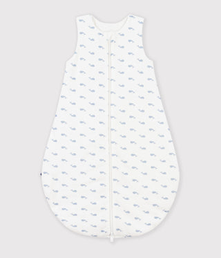BABY UNISEX 3 TOG WHALE-PRINT ORGANIC COTTON CORDUROY SLEEPING BAG
