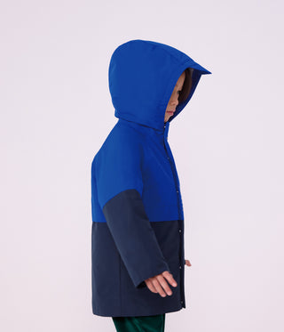 BOY'S MID-LENGTH COLOURBLOCK PARKA