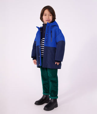 BOY'S MID-LENGTH COLOURBLOCK PARKA
