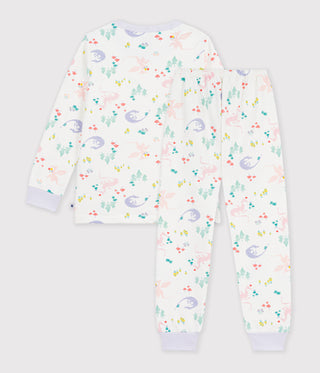 GIRL'S PYJAMAS IN FLEECE WITH A DRAGON PRINT