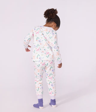GIRL'S PYJAMAS IN FLEECE WITH A DRAGON PRINT