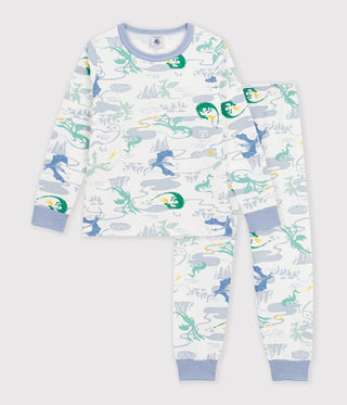 BOY'S PYJAMAS IN FLEECE WITH A DRAGON PRINT