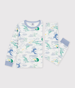 BOY'S PYJAMAS IN FLEECE WITH A DRAGON PRINT