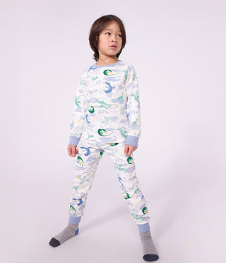 BOY'S PYJAMAS IN FLEECE WITH A DRAGON PRINT