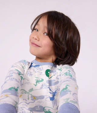BOY'S PYJAMAS IN FLEECE WITH A DRAGON PRINT