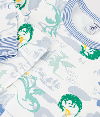 BOY'S PYJAMAS IN FLEECE WITH A DRAGON PRINT