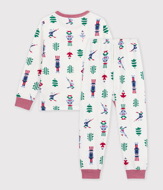 GIRL'S CHRISTMAS PRINT FLEECE PYJAMAS