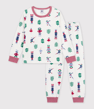 GIRL'S CHRISTMAS PRINT FLEECE PYJAMAS