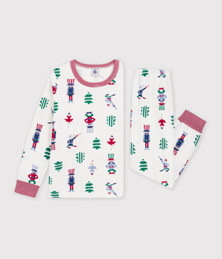 GIRL'S CHRISTMAS PRINT FLEECE PYJAMAS