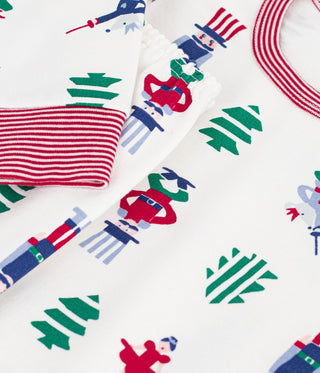 GIRL'S CHRISTMAS PRINT FLEECE PYJAMAS