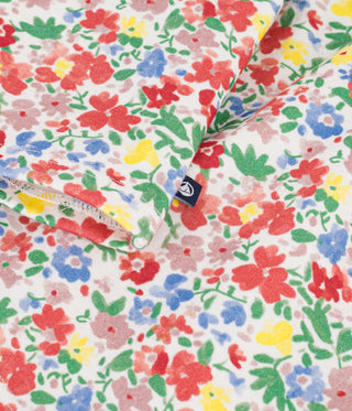 BABY GIRL'S LONG SLEEVED FLORAL-PRINT COTTON DRESS