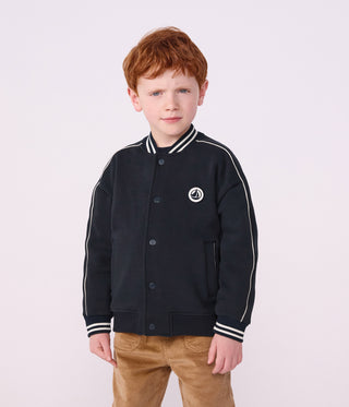BOY'S VARSITY-STYLE JACKET IN COTTON