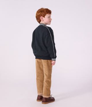 BOY'S VARSITY-STYLE JACKET IN COTTON