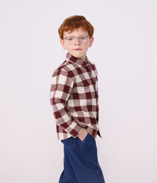 BOY'S CHECKED ORGANIC COTTON SHIRT