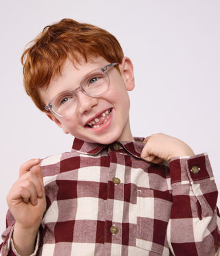 BOY'S CHECKED ORGANIC COTTON SHIRT