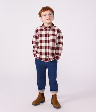 BOY'S CHECKED ORGANIC COTTON SHIRT