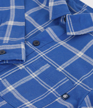 BOY'S CHECKED ORGANIC COTTON SHIRT